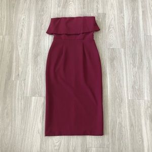 Betsy & Adam Formal Wine Dress